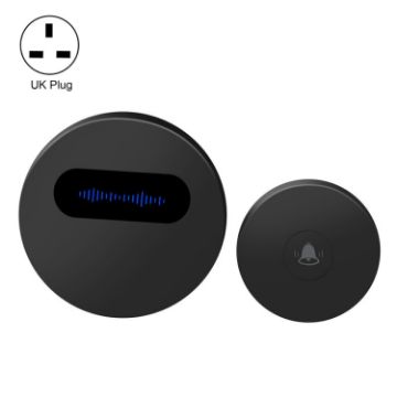 T10-1 Wireless Intelligent Doorbell, Self-Power, UK Plug, Black - 1