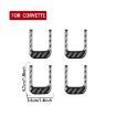 Chevrolet Corvette C8 Sun Visor Decorative Sticker Set - 4pcs Black - 3