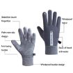 Women's Pink Velvet Cycling Gloves - Windproof & Warm, 1 Pair - 3