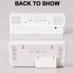 Colorful Fonts LED Alarm Clock - Large Screen 8009D White Shell - 5