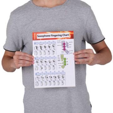 Saxophone Fingering Chord Diagrams - Coated Paper Practice Figure (Small) - 1