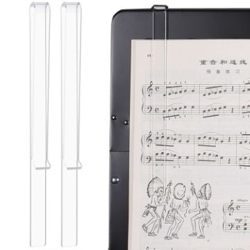 PJ1226 Music Spectrum Clipplane Tablature Clip - 1 Pair (Transparent) - 1