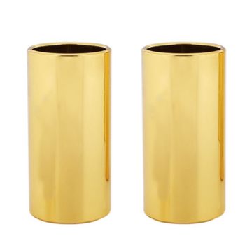 2PCS Gold Stainless Steel Guitar Slide Tube, 60mm Folk Slide Block - 1