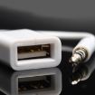 10 PCS Y-1502 14cm Car AUX to USB 3.5mm Adapter Cable - White - 4