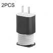 iPhone 11/12 Power Adapter & Cable Organizer Set - 2pcs Black Cover - 1