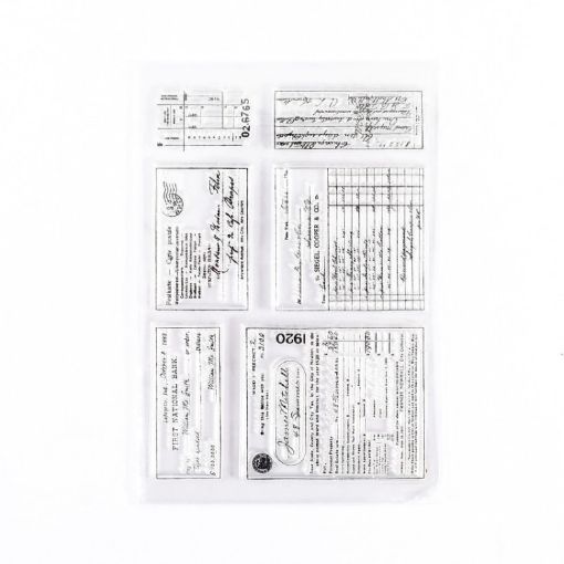 Vintage Botanical Arrangement Silicone Stamps - 5 PCS Clear Handbook - 1