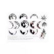 Vintage Botanical Arrangement Silicone Stamps - 5 PCS Moon Phase Set - 1