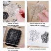 Vintage Botanical Arrangement Silicone Stamps - 5 PCS Moon Phase Set - 6