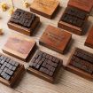 Vintage Wooden Alphabet & Number Stamps Set - 28PCS DIY Diary Handbook - 2