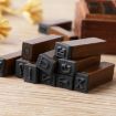 Vintage Wooden Alphabet & Number Stamps Set - 28PCS Cursive Capital - 5