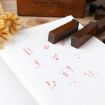 Vintage Wooden Alphabet & Number Stamps Set - 28PCS Cursive Capital - 6