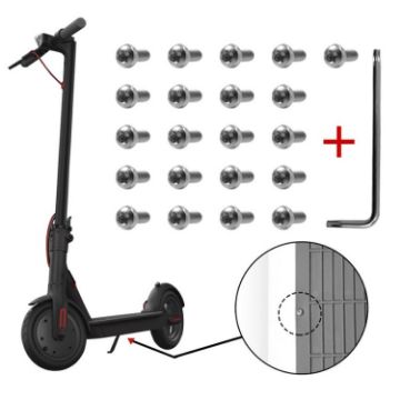 21pcs Xiaomi Mijia M365 Pro Battery Compartment Screws White - 1