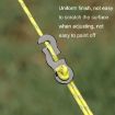 10pcs Black Aluminum Alloy S-shaped Umbrella Rope Buckle for Outdoors - 6