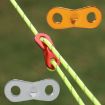 10pcs Silver Aluminum Tent Rope Buckle for Camping Canopy Adjustment - 6