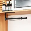 Black Stainless Steel Roll Paper Holder with Damping Effect - Towel Bar - 5