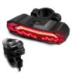 SF31 Bicycle Smart Brake Taillight USB LED Alerter for Night Riding (Black) - 1