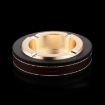 Personalized Gold HONEST Cigar Ashtray with Metal Cowhide Leather - 2