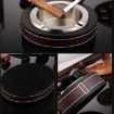 Personalized Gold HONEST Cigar Ashtray with Metal Cowhide Leather - 5