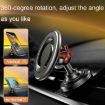 D19 Car Magnetic Phone Holder Rotatable Metal Bracket, Extended Black - 3