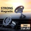 D19 Car Magnetic Phone Holder Rotatable Metal Bracket, Seat Black - 2