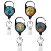 2pcs 65cm Retractable Badge Reel Vintage Compass Map Holder (Green) - 2