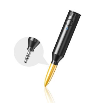 Gold M416 Car Bluetooth Receiver Player AUX Audio Adapter Converter - 1