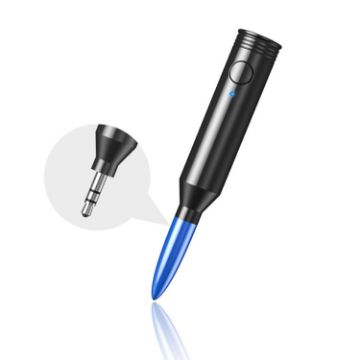 M416 Royal Blue Car Bluetooth Receiver AUX Audio Adapter Player - 1