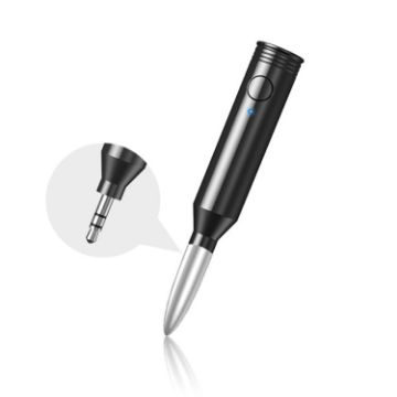 M416 Silver Car Bluetooth Receiver AUX Adapter Audio Converter Player - 1