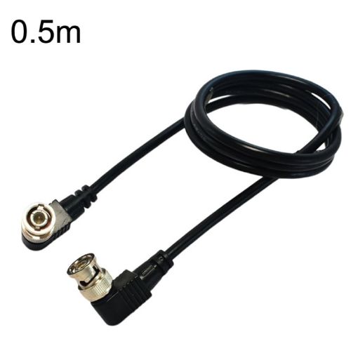 BNC Male to Male Elbow Coaxial Cable 0.5m Audio Video Connector - 1