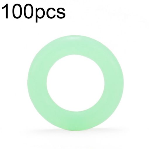 100pcs Luminous Silicone Camping Nail Reflective Warning Rings - 1