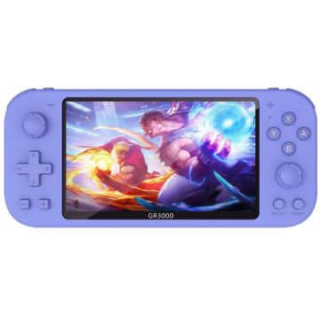RG3000 Handheld Game Console - Double Handle Mini Console (Purple) - 1