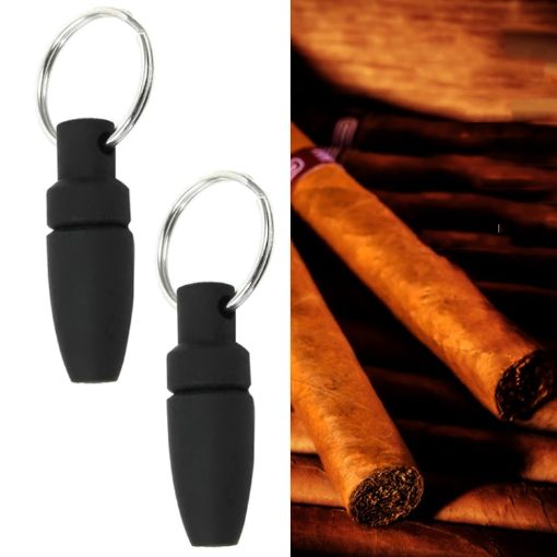 Stainless Steel Knife Blade Cigar Drill Puncher - 2pcs Portable Set - 1