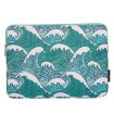 13" Green Wave PU Leather Laptop & Tablet Sleeve Bag H3-04 - 1