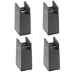 Adjustable Furniture Heightening Feet Pads 4pcs, 100mm High, Black Plywood - 1