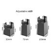 Adjustable Furniture Heightening Feet Pads 4pcs, 75mm High, Black Clip - 2