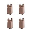 Adjustable Furniture Feet Pads 4pcs, 75mm High, Brown Clip 22-42mm - 1