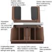 Adjustable Furniture Feet Pads 4pcs, 75mm High, Brown Clip 22-42mm - 3