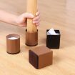 Furniture Carbon Steel Heightening Foot Pad Set, Round 6x5cm, Brown - 8