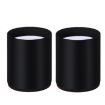 2pcs Furniture Carbon Steel Heightening Foot Pad, Round 6x10cm Black - 1