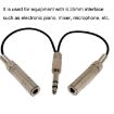 6.35mm Male to Dual Female Noise Reduction Guitar Cable 0.2m - 5