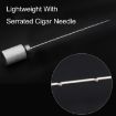 Gold Serrated Cigar Needle Dredger with Drilled Smoke Vent - Lightweight - 6
