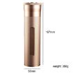 Black Metal Humidor Cigar Tube with Humidity Display Storage Bin - 3