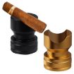 Black Metal Portable Cigar Holder - Large Diameter, Non-slip Bottom - 2