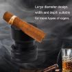 Black Metal Portable Cigar Holder - Large Diameter, Non-slip Bottom - 5