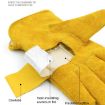 Cowhide Welding Gloves A2421 - Insulated, Anti-Heat, Aluminum Foil (M) - 2