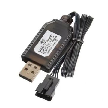 7.4V 18650 Lithium Battery with USB Charging Cable (SM-4P) - 1