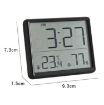 Thin & Light Magnetic Wall-Mounted LCD Digital Clock - White, 8218 Model - 3