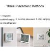 Thin & Light Magnetic Wall-Mounted LCD Digital Clock - White, 8218 Model - 5