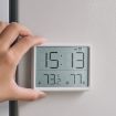 Thin & Light Magnetic Wall-Mounted LCD Digital Clock - White, 8218 Model - 7