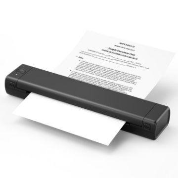 M08F Bluetooth Wireless Handheld Portable Thermal Printer - Black A4 Version - 1